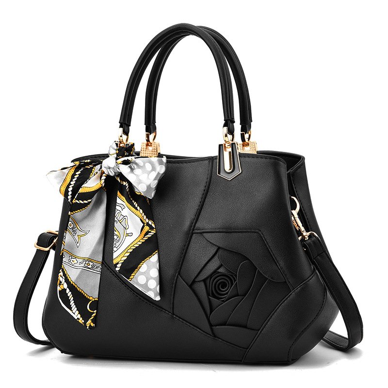 Women’s Premium Floral Handbag with Shoulder Strap & Scarf – Prime-102 - Image 6