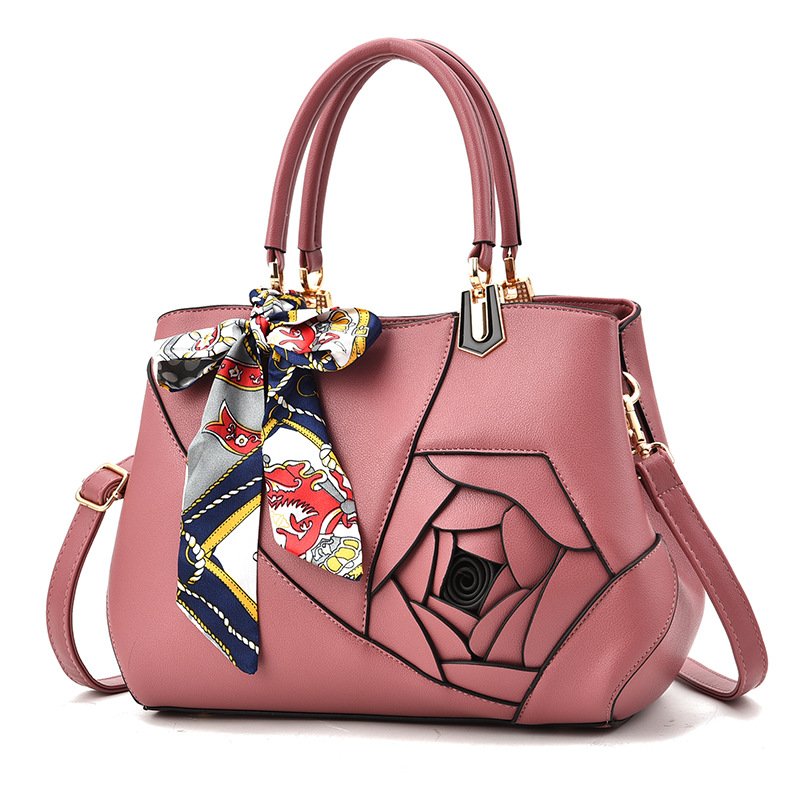 Women’s Premium Floral Handbag with Shoulder Strap & Scarf – Prime-102 - Image 5