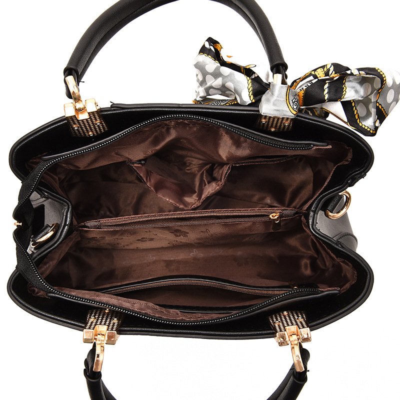 Women’s Premium Floral Handbag with Shoulder Strap & Scarf – Prime-102 - Image 4