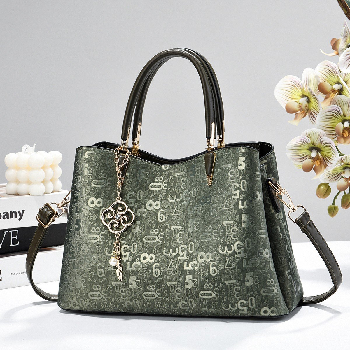 Premium Embossed Number Pattern Shoulder Bag & Handbag for Women Prime 109 - Image 6
