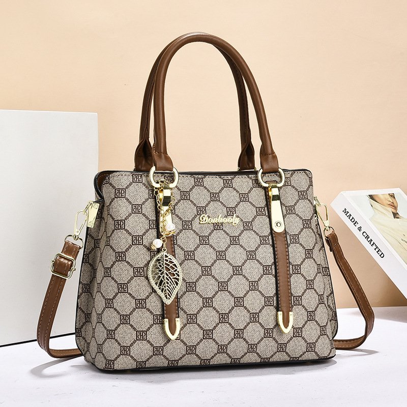 Asymmetric Monogram Women's Handbag with Heart Charm Prime 122 - Image 5