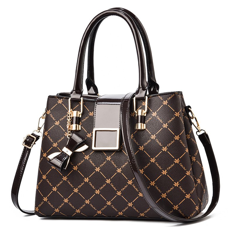 Premium Women’s Monogram Handbag – Elegant Floral Pattern Satchel & Shoulder Bag Prime 125 - Image 3