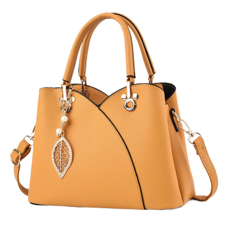 Premium Women’s Leaf Charm Handbag – Elegant Textured Leather Shoulder & Crossbody Bag Prime 129 - Image 7