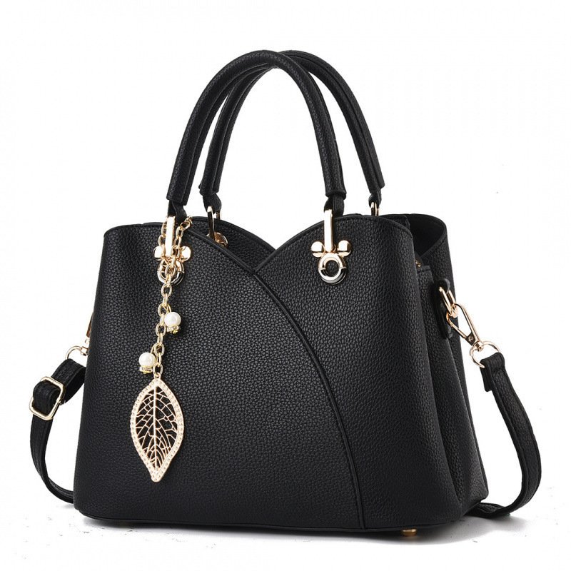 Premium Women’s Leaf Charm Handbag – Elegant Textured Leather Shoulder & Crossbody Bag Prime 129 - Image 5